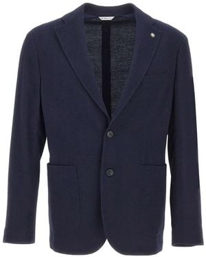 Manuel Ritz Lapel-pin blazer - Azul