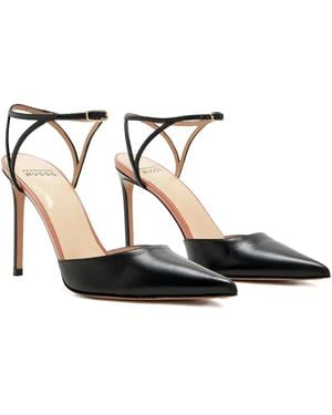 Francesco Russo Pointed-Toe Court Shoes - Black