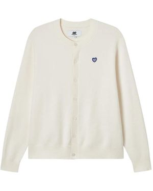 Chocoolate Cardigan Mit Herzstickerei - Weiß