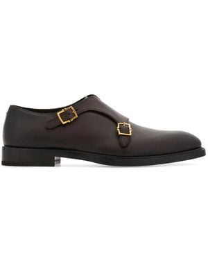 Ferragamo Monk-Schuhe Mit Zwei Riemen - Weiß