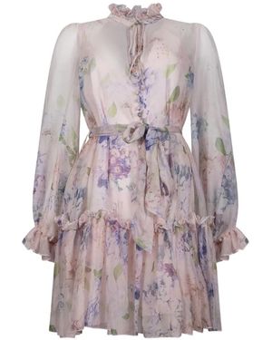GIOVANNI PARIS Robe Volantée À Fleurs - Rose