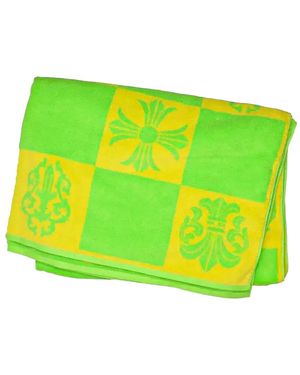 Chrome Hearts Serviette De Plage À Carreaux - Green