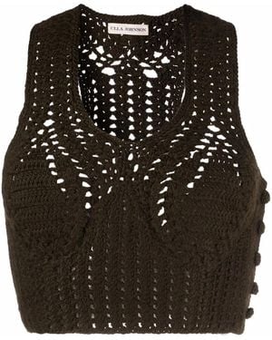 Ulla Johnson Belle Knitted Bra Top - Black