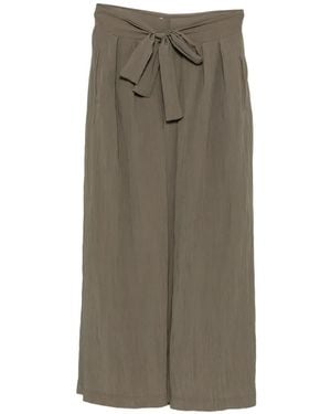 Psophia Tie-Waist Palazzo Trousers - Green