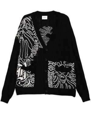 A Bathing Ape Graphic-Print Cardigan - Black