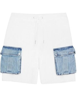 SER.O.YA Henry Ribbed Denim-Pocket Shorts - Blue