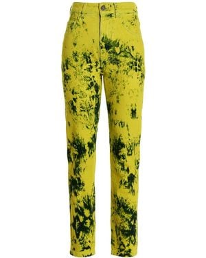 Ferrari Jeans mit Batik-Print - Gelb
