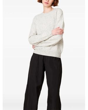 Frenckenberger Speckled-Pattern Knit Jumper - White
