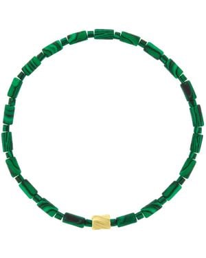 Luis Morais Bracelet À Perles En Malachite - Green