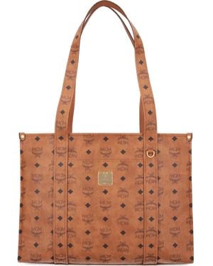 MCM Logo-print tote bag - Braun