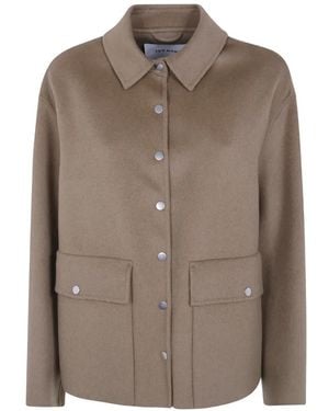 IVY & OAK Press-Stud Wool Jacket - Brown