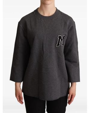 Dolce & Gabbana Embroidered Raw-Hem Jumper - Black