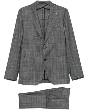 Tagliatore Checked Suit - Grey