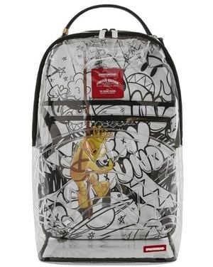 Sprayground Mochila Astromane Sky Writer Transparente - Blanco