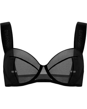 Zhilyova The Unnamed 9 Mesh-Panelled Bra - Black
