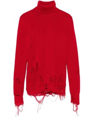 MM6 by Maison Martin Margiela ダメージ プルオーバー - レッド