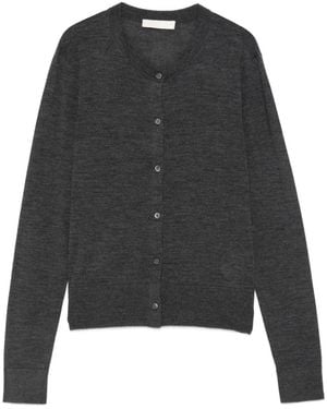 ELEH Button-Up Wool Cardigan - Black
