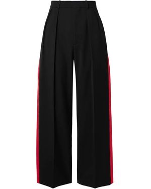 Wardrobe NYC Side-Stripe Palazzo Pants - Black