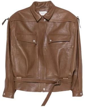 Magda Butrym Button Belted Jacket - Brown