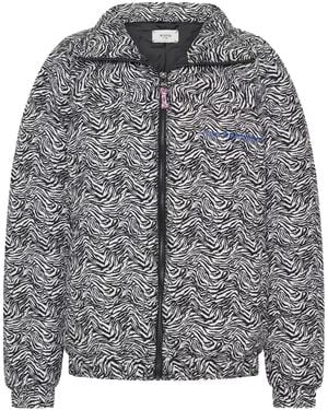 One Teaspoon Pattern High-Neck Puffer Jacket - Gray