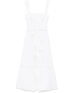Marine Serre Regenerated Midi Dress - White