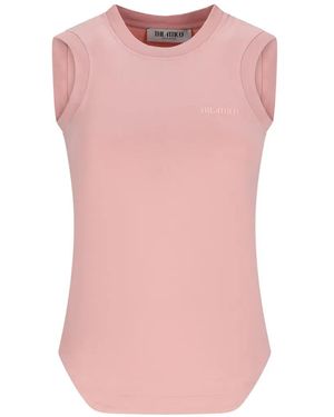 The Attico Reese Logo-Embroidered Tank Top - Pink