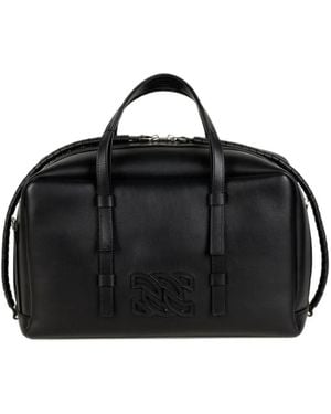 Casadei C-Chain Logo-Patch Tote Bag - Black