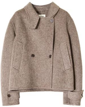 Arma Veste Crop À Boutonnière Croisée - Brown
