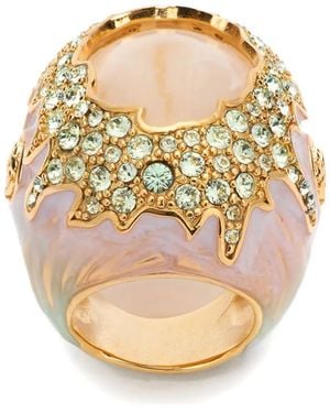Roberto Cavalli クリスタル リング - メタリック
