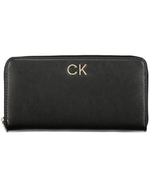 Calvin Klein Logo-Plaque Zip-Fastening Wallet - Black