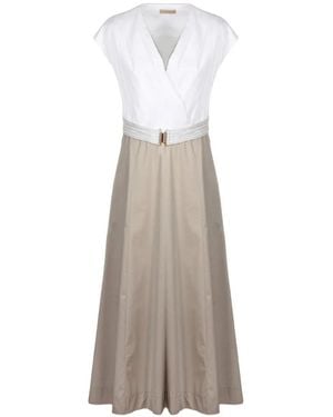 Purotatto V-Neck Maxi Dress - White