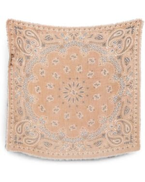 SGOMBERO CANTINE Luna Paisley-Print Fringed Scarf - Natural