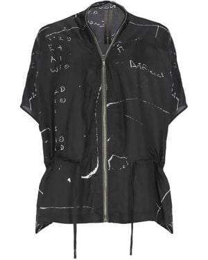Rick Owens Sail Printed Zip-Up Jacket - Black