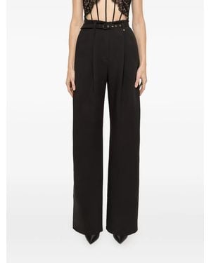 Nissa Belted High-Rise Trousers - Black