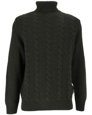 Barbour Staplecross Pullover Mit Zopfmuster - Schwarz