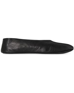 The Row Stella Leather Ballet Flats - Black
