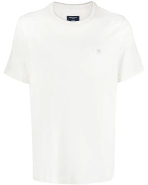 Hackett Embroidered-Logo Cotton T-Shirt - White