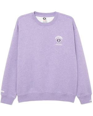 Aape By A Bathing Ape Logo-Patched Sweatshirt - Purple