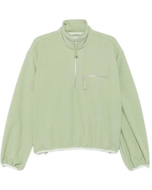 Cecilie Bahnsen Frederik Half-Zip Fleece Sweatshirt - Green