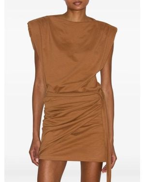 Isabel Marant Marielle Draped Jersey Dress - Brown
