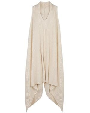 Homme Plissé Issey Miyake Plissé-Effect V-Neck T-Shirt - Natural