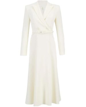 Roland Mouret Belted Double-Breasted Maxi Dress - White