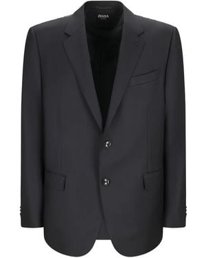 ZEGNA Blazer Met Twee Knopen - Zwart