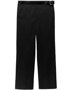 Prada Belted Chino Trousers - Black
