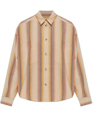 Isabel Marant Gestreepte Blouse Met Zak - Naturel