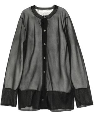 Comme des Garçons Sheer Layered Cardigan - Grey