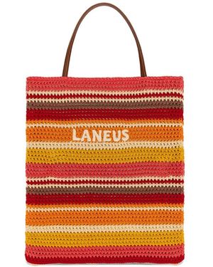 Laneus Striped-Pattern Shoulder Bag - Orange