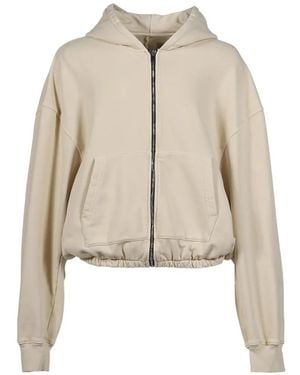 B1ARCHIVE Zip-Up Cropped Hoodie - Natural
