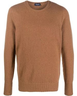 Drumohr Crew-Neck Wool Jumper - Brown