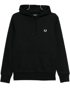 Fred Perry Laurel-wreath hoodie - Schwarz